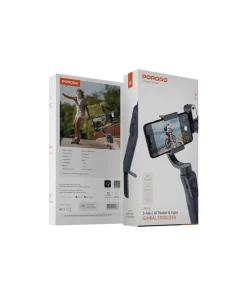 گیمبال سه‌محوره هوشمند Porodo 3-Axis Gimbal Stabilizer with AI Tracker